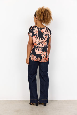 PEACH t-shirt med print