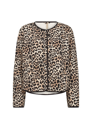 PIETTA quiltet jakke i leopard