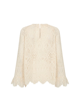 VAHIDA blondebluse med smukke detaljer
