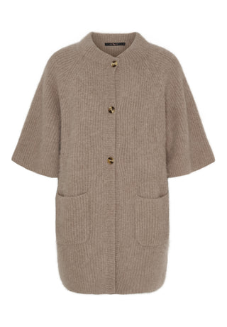 KAROLINE RACCOON Cardigan - Mocha Brown