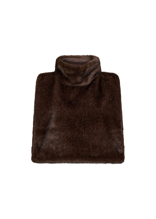 JOVINA 1 FAKE FUR VEST - Choko