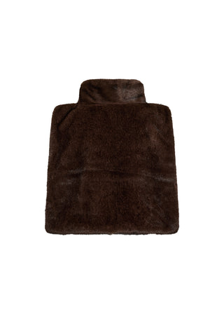 JOVINA 1 FAKE FUR VEST - Choko