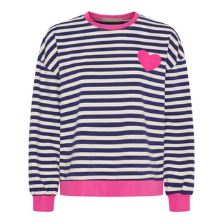 VILDA LS shirt - Navy / Fuxia