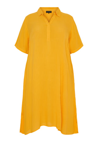 Klassisk KJOLE med lommer - Yellow