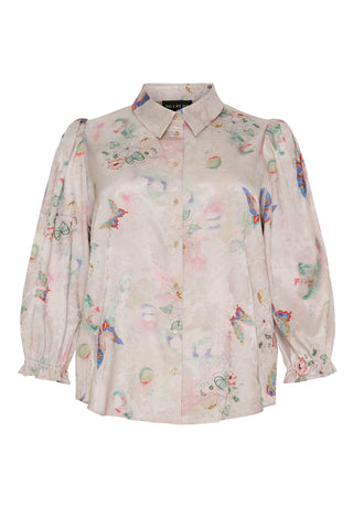 SKJORTE med 3/4 ærme - Sand