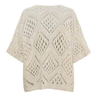 NIEVE Strik Bluse - Beige