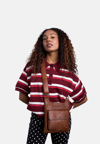 SARA SMALL skindtaske - Walnut