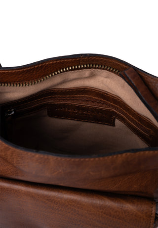 SARA SMALL skindtaske - Walnut