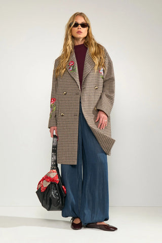 NUELANA EMBROIDERY COAT - Black Coffee