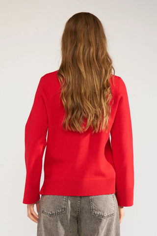 NUMARTA RELAXED PULLOVER - Goji Berry