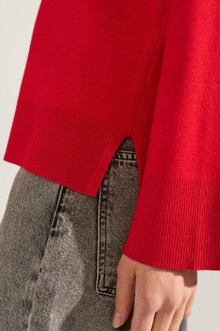 NUMARTA RELAXED PULLOVER - Goji Berry