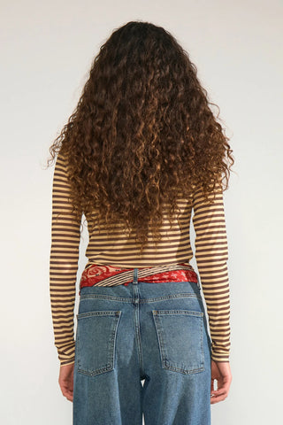 NUSINE STRIPED MESH - Sahara Sun