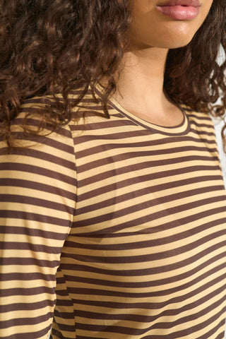NUSINE STRIPED MESH - Sahara Sun