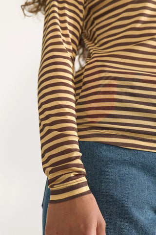 NUSINE STRIPED MESH - Sahara Sun