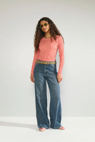 NUSINE STRIPED MESH - Pink Lade
