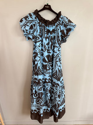MUSE Kjole - Blue/Marrone