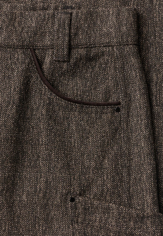 KARLIE BARREL HERRINGBONE - Black Coffee