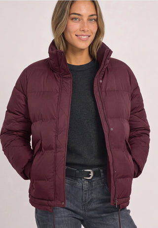 SHORT PADDED dynejakke - Rustic Rouge