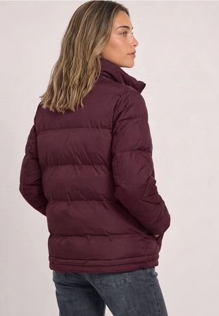 SHORT PADDED dynejakke - Rustic Rouge