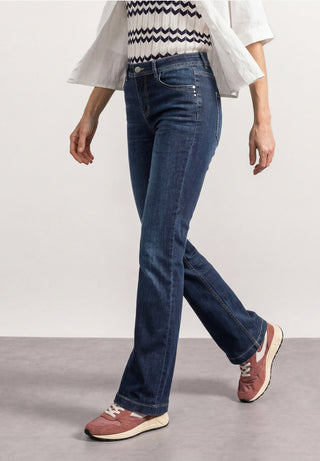 BLAIRE BOOTCUT HW - Dark Blue Wash
