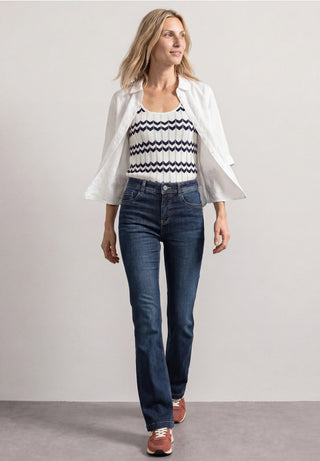 BLAIRE BOOTCUT HW - Dark Blue Wash