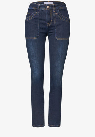CHARLIE BOYFRIEND Jeans - Dark Blue Wash