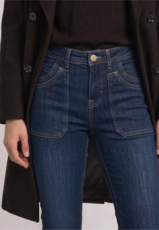 CHARLIE BOYFRIEND Jeans - Dark Blue Wash