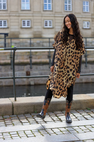 ALEXIS mesh bluse med sten - sort
