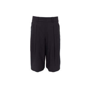 DAVINA PLEATED SHORTS - Black