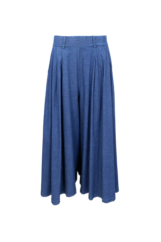 HERMIONE SPLIT Skirt - Denim Blue