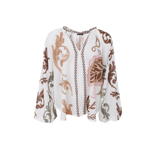 HOLLY bluse med fint mønster
