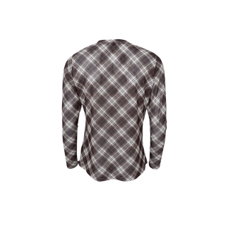 KAMMA Mesh Bluse - Brown Tartan