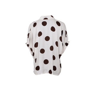 MABEL skjortebluse med store prikker