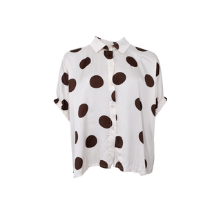 MABEL skjortebluse med store prikker