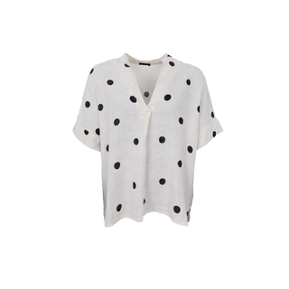 MELINA Hør Bluse - Dot