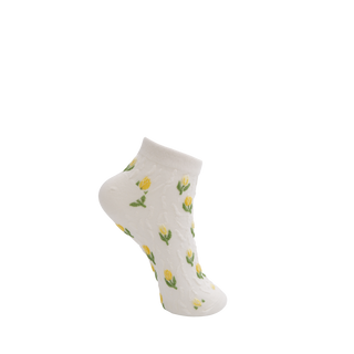 PHILOMINE ankel strømper - Yellow Flower