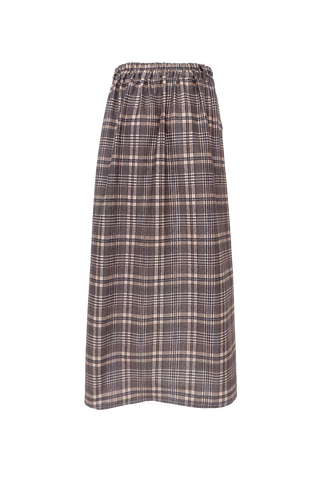 YORK CHECK SKIRT - Black