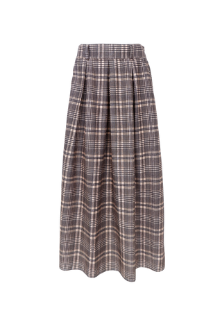 YORK CHECK SKIRT - Black
