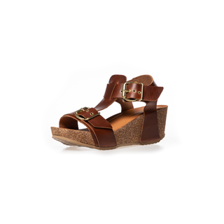 PLAIN Leather Sandal Cognac
