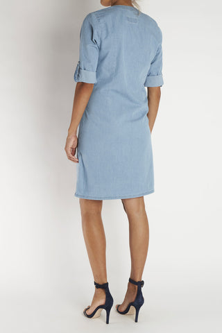 ELLA DRESS i Light Denim