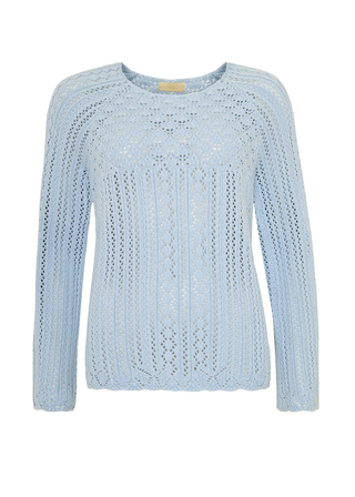ELLEN strik pullover - Blue