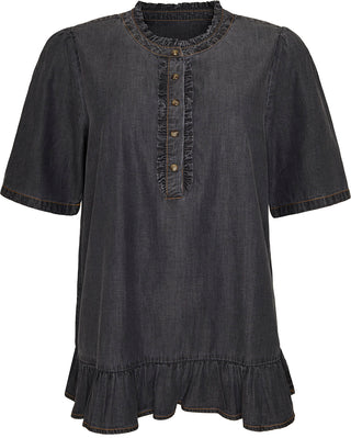 GILL bluse i grå Tencel