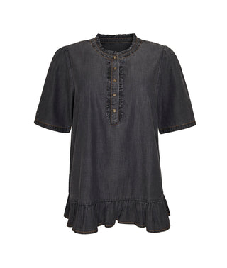 GILL bluse i grå Tencel
