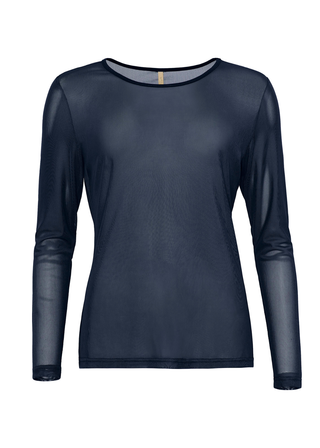 GITTI mesh bluse i Navy