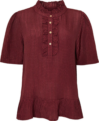 KATJA bluse i Bordeaux
