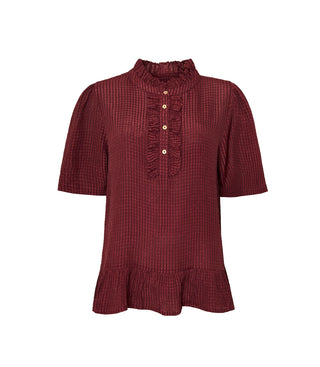 KATJA bluse i Bordeaux