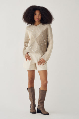 LAI KNIT sweater - Beige Mix