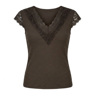 LACE V-NECK TOP - Choko