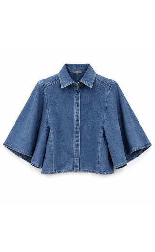 MARIKA denim skjorte - Blue