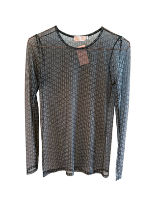 MESH BLUSE med cirkel mønster